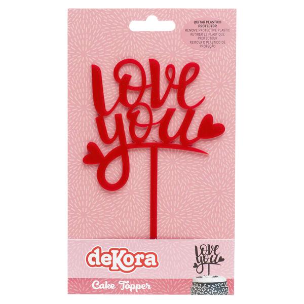 Love You Tårtdekoration