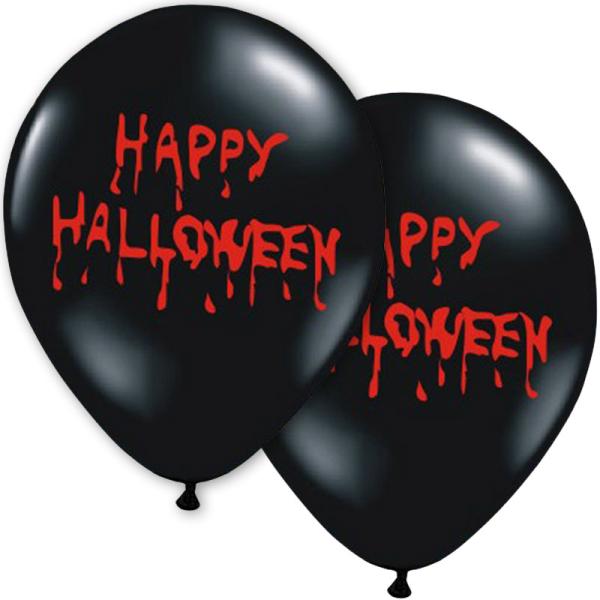 Svarta Happy Halloween Ballonger