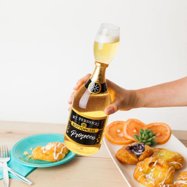 Bottenlöst Prosecco Glas