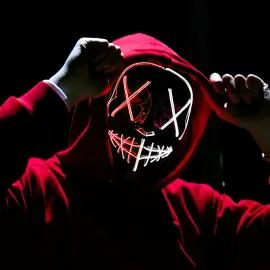 LED Mask Röd/Vit