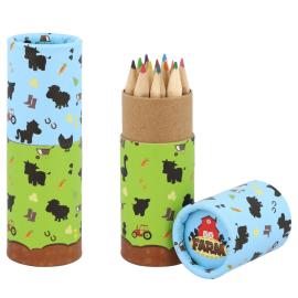 Bondg&aring;rd F&auml;rgpennor i Tub 8 cm 12-pack