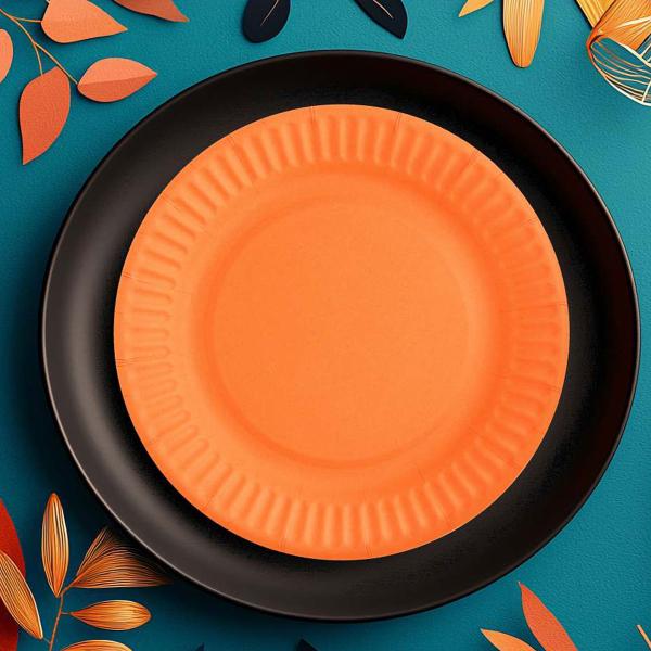 Papperstallrikar Orange