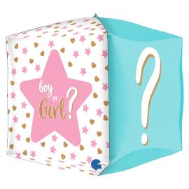 Boy or Girl Fyrkantig Folieballonger