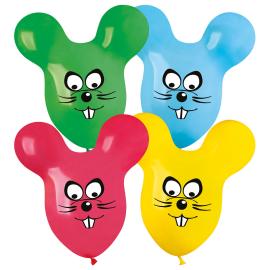 Figurballonger M&ouml;ss F&auml;rgmix Matt 65 cm 4-pack