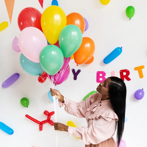 Figurballonger Möss Färgmix Matt 65 cm 4-pack