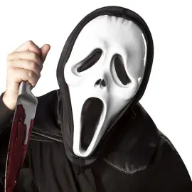 Skr&auml;ckmask med Huva Vit/Svart