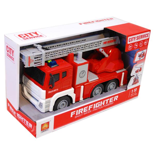 Brandbil med Ljud, Ljus och Vattenpump
