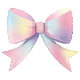 Folieballong Rosett Flerf&auml;rgad 90 x 73 cm