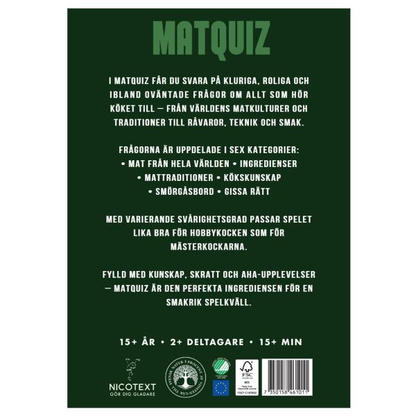 Frågespel Matquiz