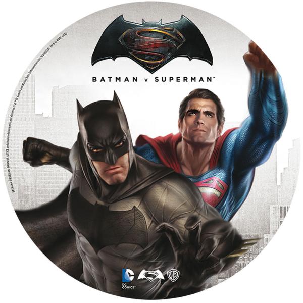 Batman v Superman Dawn of Justice Tårtbild Sockerpasta A