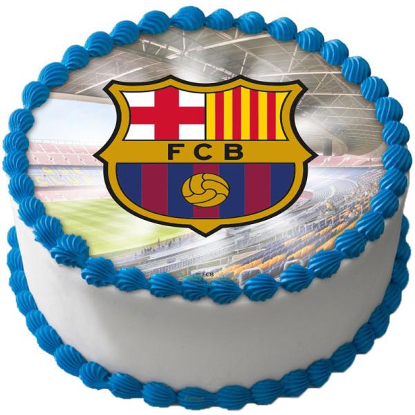 F.C. Barcelona Tårtbild Sockerpasta