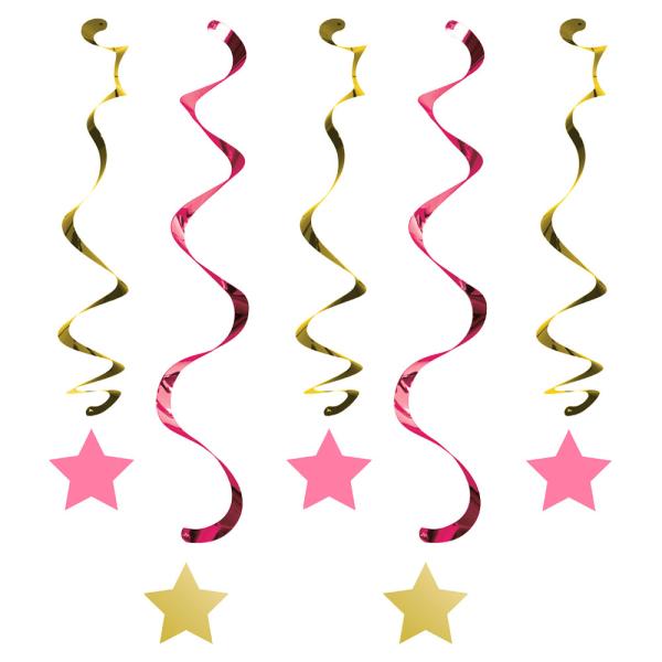 Swirls Dekorationer One Little Star Rosa