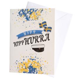 Kort med Kuvert Hipp Hipp Hurra 17 x 12 cm