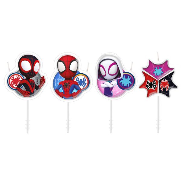 Spidey och Vänner Tårtljus 4-pack