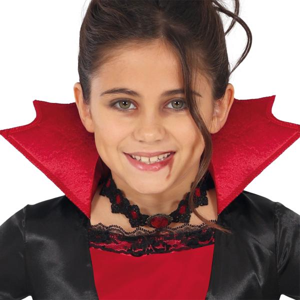 Maskeraddräkt Vampyr Vinröd/Svart Barn