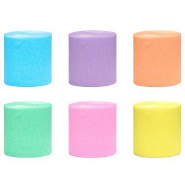 Kräppapper Pastell Färgmix 6-pack