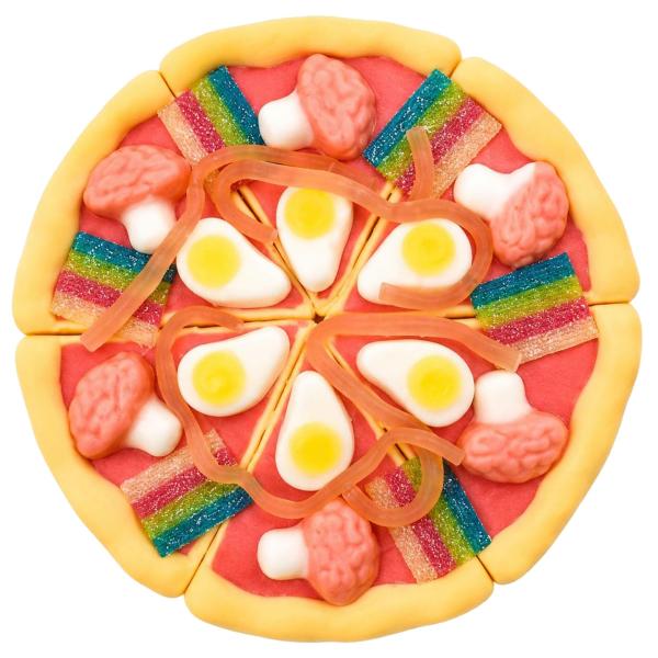 Godispizza med Gelégodis