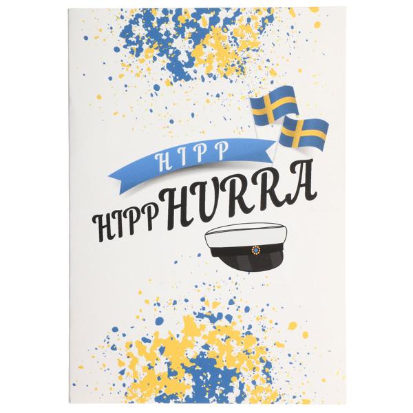 Kort med Kuvert Hipp Hipp Hurra 17 x 12 cm