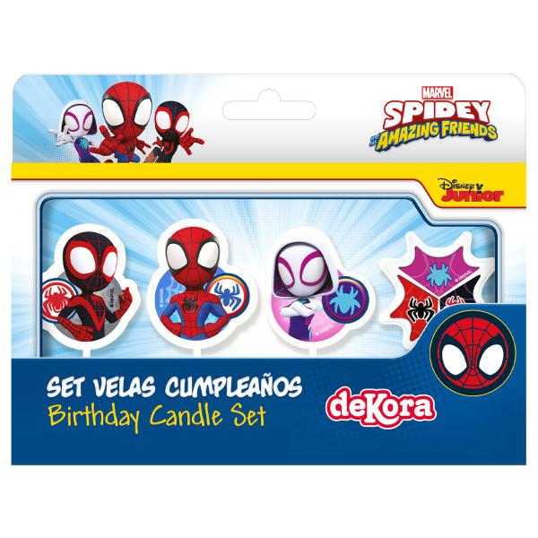 Spidey och Vänner Tårtljus 4-pack