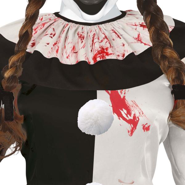 Skräckclown Maskeraddräkt Svart/Vit
