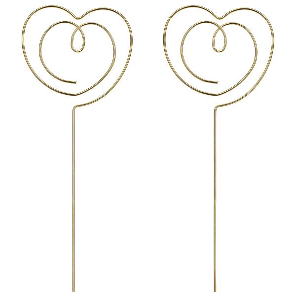 Cake Toppers Hjärtan Guld 2-pack