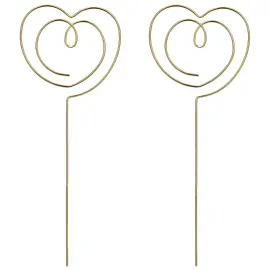Cake Toppers Hjärtan Guld 2-pack