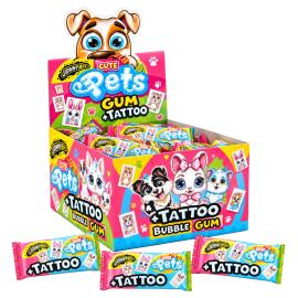 Johny Bee Tuggummi med Tempor&auml;r Djurtatuering