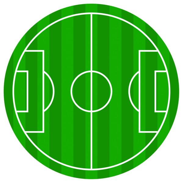 Tårtbild Fotbollsplan Sockerpasta