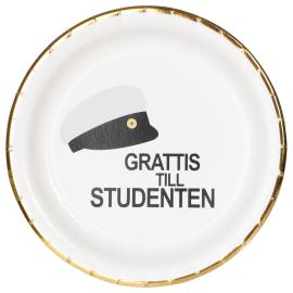 Pappersassietter Studentm&ouml;ssa 18 cm 8-pack