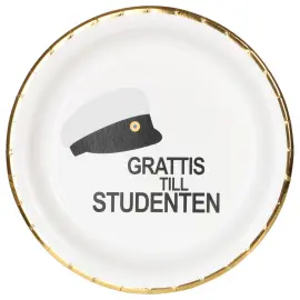 Pappersassietter Studentm&ouml;ssa 18 cm 8-pack