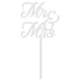 Mr & Mrs Cake Topper Vit