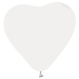Hjärtformade Ballonger Vita
