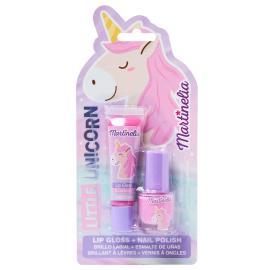 Sminkset Enhörning Läppglans & Nagellack