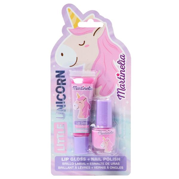 Sminkset Enhörning Läppglans & Nagellack
