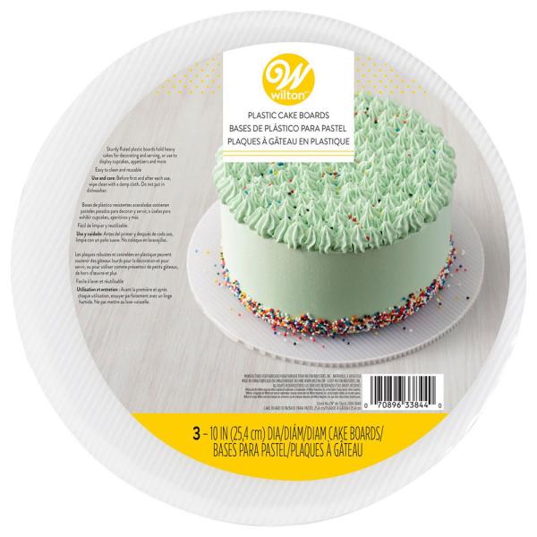 Tårtbrickor 3-pack Plast