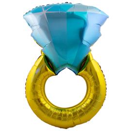 Folieballong Br&ouml;llopsring 52 x 82 cm