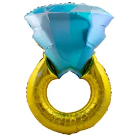 Folieballong Br&ouml;llopsring 52 x 82 cm