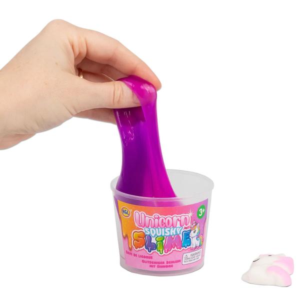 Slime i Burk med Squishy Enhörning 100 g 7 x 5,7 cm