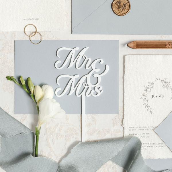 Mr & Mrs Cake Topper Vit