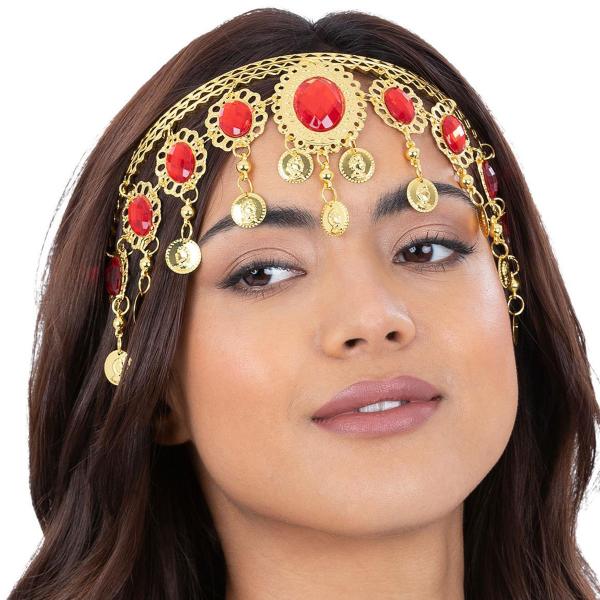 Grekisk Hårprydnad med Rubiner