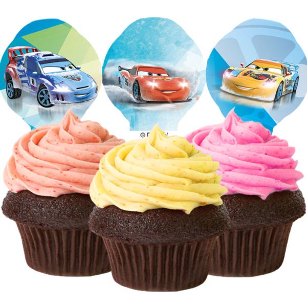 Cars Muffins- och Tårtdekorationer Ätbara