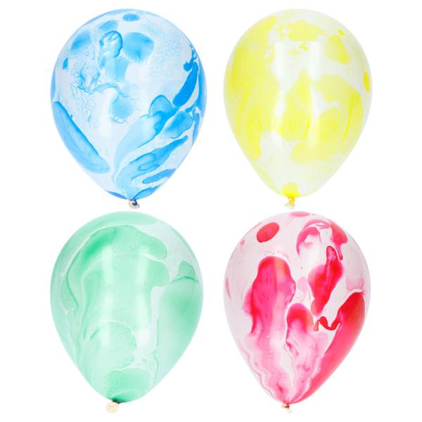 Marmor Ballonger Flerfärgade