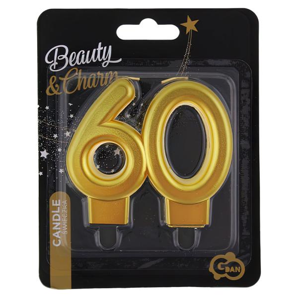 Tårtljus 60 Metallic Guld