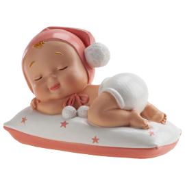 Tårtdekoration Dopfigur Sovande Flicka