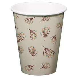 Pappersmuggar Blomning Beige 8-pack