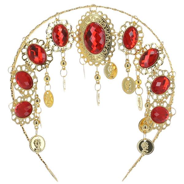 Grekisk Hårprydnad med Rubiner