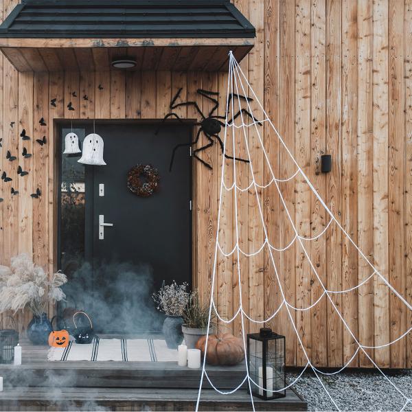 Utomhus Spindelnät Vitt