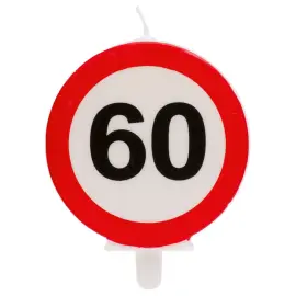 Tårtljus Trafikskylt 60