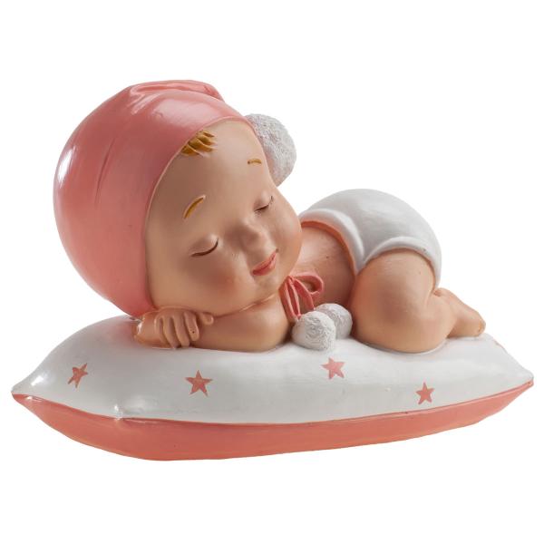 Tårtdekoration Dopfigur Sovande Flicka
