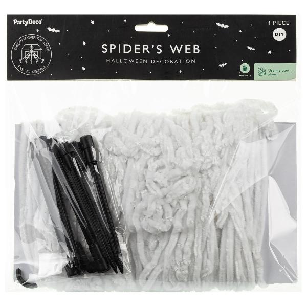 Utomhus Spindelnät Vitt